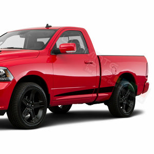 Lower Doors Edge Stripes Sport Wrap Decal Sticker for Dodge Ram Regular Cab 3500