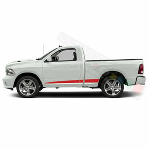 Lower Doors Edge Stripes Sport Wrap Decal Sticker for Dodge Ram Regular Cab 3500