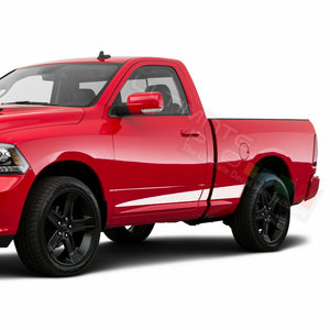 Lower Doors Edge Stripes Sport Wrap Decal Sticker for Dodge Ram Regular Cab 3500