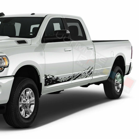 Lower Mud Splash Side Door Stripe Wrap Decal Sticker for Dodge Ram Crew Cab 1500