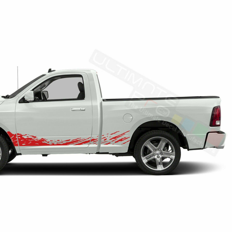 Lower Mud Splash Side Door Stripe Wrap Decal Sticker for Dodge Regular Cab 1500