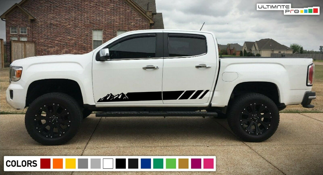 Mountain Sport Sticker Decal For GMC Canyon Mirror hood Light 2015 - 2019 4x4