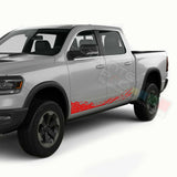 Mud Splash Side Doors Stripes Wrap Decal Sticker for Dodge Ram Crew Cab 1500