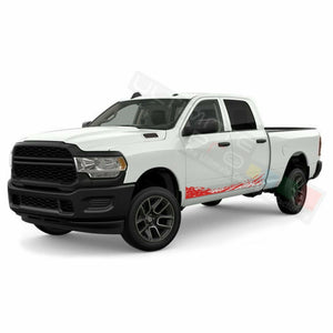 Mud Splash Side Doors Stripes Wrap Decal Sticker for Dodge Ram Crew Cab 2500