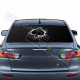 Playing Cards Decal Rear Window See Thru Stickers Perforated for Mitsubishin Evo