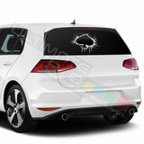 Playing Cards Decal Window See Thru Stickers Perforated for Volkswagen Golf 2017