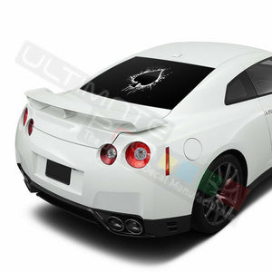 Playing Cards Design Decals Window See Thru Stickers Perforated for Nissan GTR