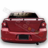 Playing Cards design Rear Window See Thru Stickers Perforated for Dodge Avenger