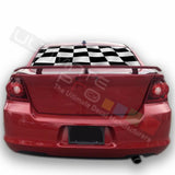 Playing Cards design Rear Window See Thru Stickers Perforated for Dodge Avenger