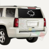 Playing Cards Rear Window CThru Stickers Perforated for Chevrolet Tahoe 2020