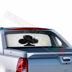 Playing Cards Rear Window See Thru Sticker Perforated for Chevrolet Avalanche