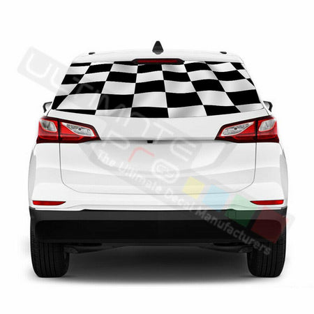 Playing Cards Rear Window See Thru Stickers Perforated for Chevrolet Equinox