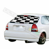 Playing Cards Rear Window See Thru Stickers Perforated for Honda Civic 1996