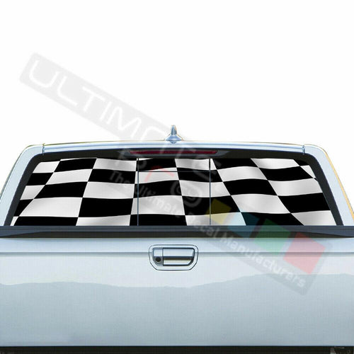 Playing Cards Rear Window See Thru Stickers Perforated for Honda Ridgeline 2019