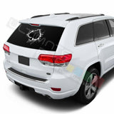 Playing Cards Rear Window See Thru Stickers Perforated for Jeep Grand Cherokee