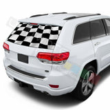 Playing Cards Rear Window See Thru Stickers Perforated for Jeep Grand Cherokee