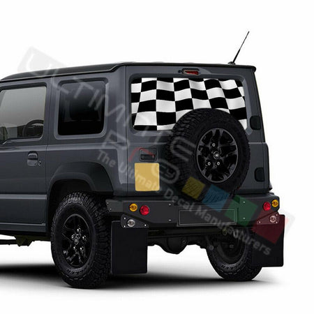 Playing Cards Rear Window See Thru Stickers Perforated for New Suzuki Jimny 2020