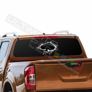 Playing cards Window See Thru Stickers Perforated for Nissan Navara NP300 2016