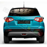 Playing Cards Window See Thru Stickers Perforated for Suzuki Vitara 2016 2017