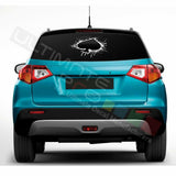 Playing Cards Window See Thru Stickers Perforated for Suzuki Vitara 2016 2017