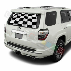 Playing Cards Window See Thru Stickers Perforated for Toyota 4Runner 2017 2018