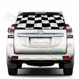 Playing Cards Window See Thru Stickers Perforated for Toyota Land Cruiser 2017