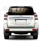 Playing Cards Window See Thru Stickers Perforated for Toyota Land Cruiser 2017