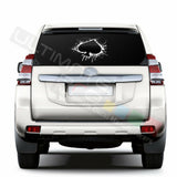 Playing Cards Window See Thru Stickers Perforated for Toyota Land Cruiser 2017