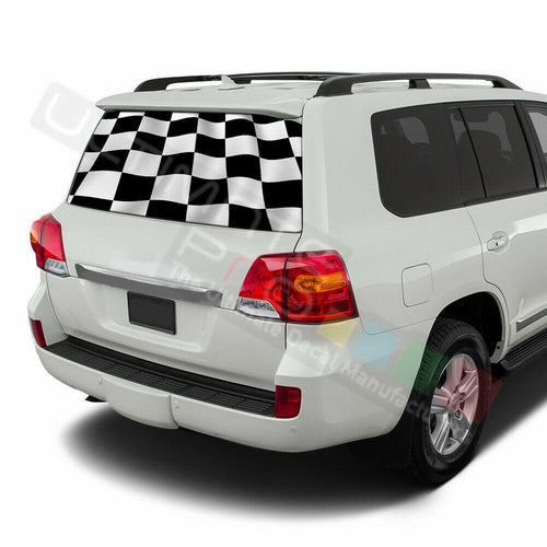 Playing Cards Window See Thru Stickers Perforated for Toyota Land Cruiser Old