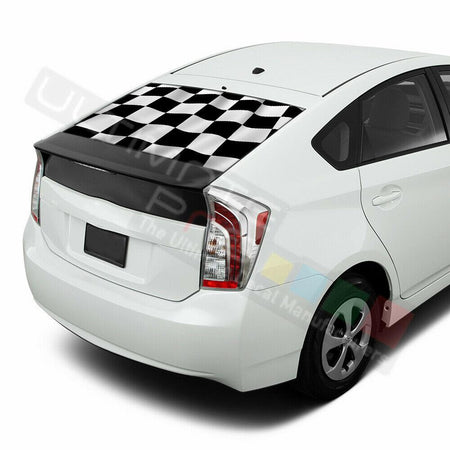 Playing Cards Window See Thru Stickers Perforated for Toyota Prius 2017 2018