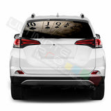 Playing Cards Window See Thru Stickers Perforated for Toyota RAV4 2018 2019 2020