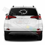 Playing Cards Window See Thru Stickers Perforated for Toyota RAV4 2018 2019 2020