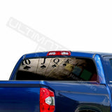 Playing Cards Window See Thru Stickers Perforated for Toyota Tundra 2016 2017