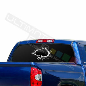 Playing Cards Window See Thru Stickers Perforated for Toyota Tundra 2016 2017