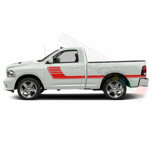 Racing Hockey Doors Stripes Sport Wrap Decal Sticker for Dodge Regular Cab 3500