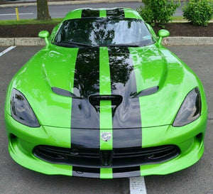 Dual stripes Rally Racing Graphic Stripe Kit for Dodge Viper LED Light Spoiler Fin Skirt