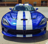 Dual stripes Rally Racing Graphic Stripe Kit for Dodge Viper LED Light Spoiler Fin Skirt