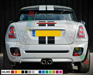 Rally racing Stripe Kit Graphic Vinyl for Mini Coupe Roadster R58 R59 Cooper R60