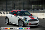 Rally racing Stripe Kit Graphic Vinyl for Mini Coupe Roadster R58 R59 Cooper R60