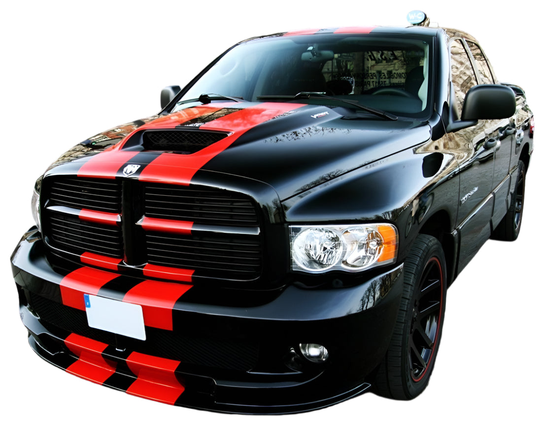 Rally Stripe full Sticker racing Decal Kit for Dodge Ram Headlight Gri ...