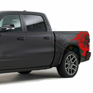 Ram Horn Graphic Side Bed Stripes Decal Sticker for Dodge Ram Crew Cab 1500 Str