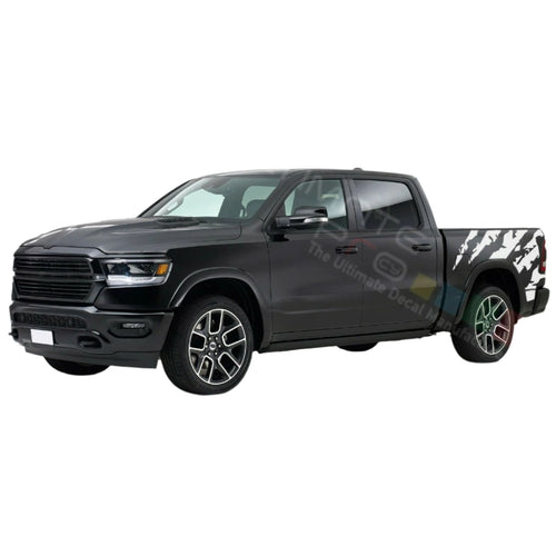 Ram Horn Graphic Side Bed Stripes Decal Sticker for Dodge Ram Crew Cab str8 2500