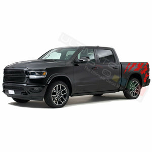 Ram Horn Graphic Side Bed Stripes Decal Sticker for Dodge Ram Crew Cab str8 2500