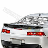 Random Designs Rear Window See Thru Sticker Perforated for Chevrolet Camaro