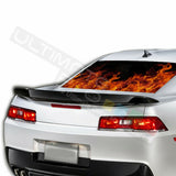 Random Designs Rear Window See Thru Sticker Perforated for Chevrolet Camaro