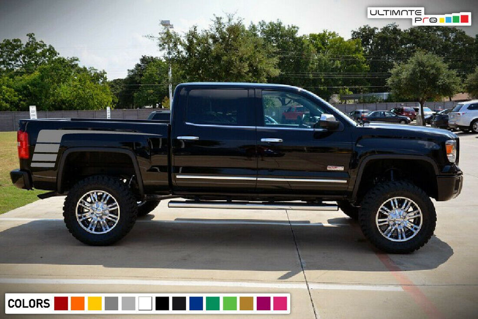 Scoop Sport Sticker Decal For GMC Sierra Mirror hood Light 2016 - 2019 4x4 bed