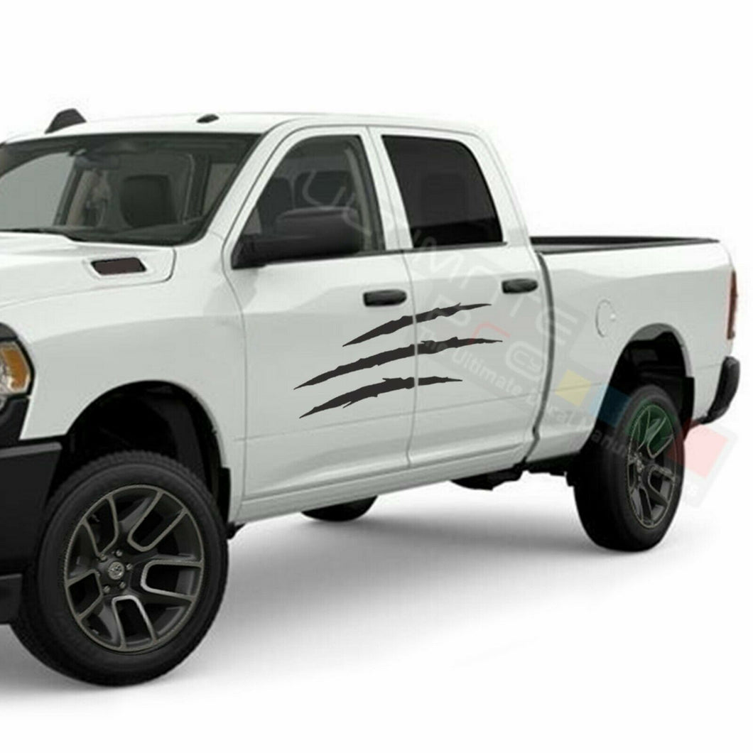 Scratch Graphic Side Bed Stripes Decal Sticker for Dodge Ram Quad Cab 1500 srt8