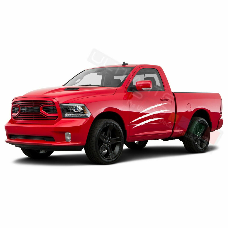 Scratch Graphic Side Bed Stripes Decal Sticker for Dodge Ram Regular Cab 1500