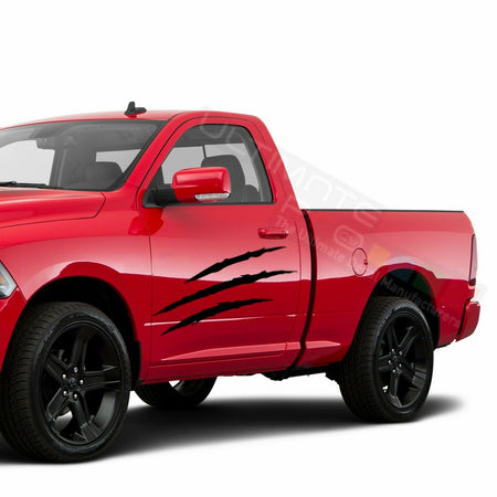 Scratch Graphic Side Bed Stripes Decal Sticker for Dodge Ram Regular Cab 1500