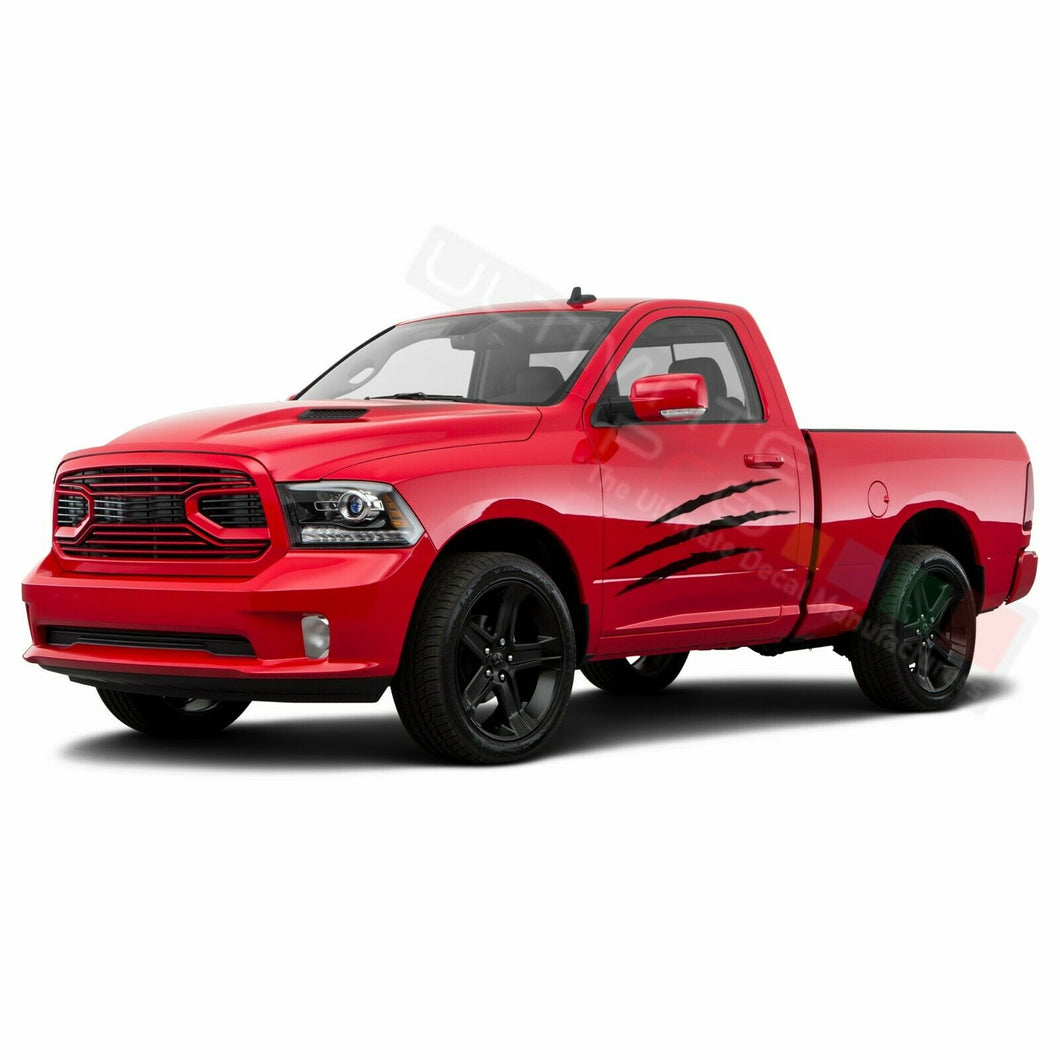 Scratch Graphic Side Bed Stripes Decal Sticker for Dodge Ram Regular Cab 2500